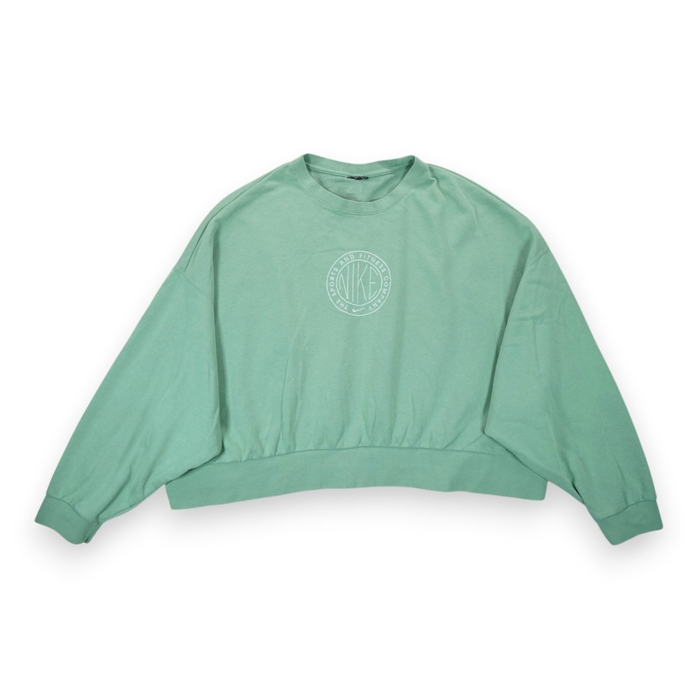 Nike Sportswear 2XL Femme Crew Terry Sweatshirt Green Cropped Women's CZ8558-006